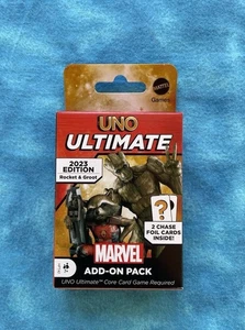 UNO ULTIMATE MARVEL ROCKET & GROOT ADD-ON PACK INCLUDES CHASE FOIL **NEW** - Picture 1 of 1