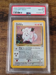 2000 Pokemon Base Set 2 Clefairy Holo PSA 8 NM-Mint 6/130 - Picture 1 of 4