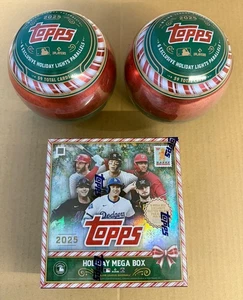 Mega caja de béisbol Topps Holiday 2025 + (2) lata de vacaciones Topps 2025 sellada ¡NUEVA! - Imagen 1 de 2