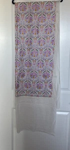 Cashmere Wool SOFT DELICATE EMBROIDERY Off White PARTY SHAWL  Size 90” X31” NWOT - Picture 1 of 8