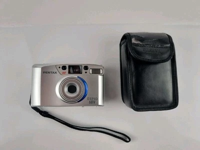 PENTAX Espio 60V 35mm Point and Shoot Compact Camera w/ Pentax Case (Parts Only) - Image 1 of 4