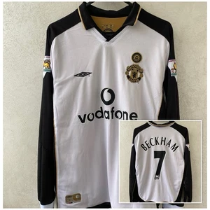 Manchester United 2001/02 David Beckham Umbro Away football shirt Soccer Jersey  - Picture 1 of 19
