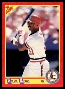1990 Score Willie McGee St. Louis Cardinals #374 - Picture 1 of 2