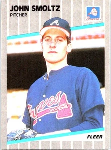 1989 Fleer #602 John Smoltz Atlanta Braves Baseball Card - Picture 1 of 2