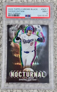 2025 Topps Chrome Black Shohei Ohtani Nocturnal SSP # NOC1 PSA 9 LA Dodgers - Picture 1 of 2