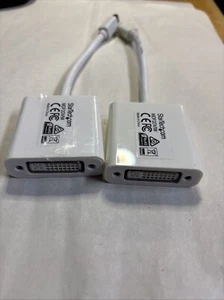 Pair StarTech Mini DisplayPort DP To 1080p DVI Adapter MDP2DVIW White DVId @MB20 - Picture 1 of 2
