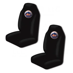 New MLB New York Mets Car Truck Suv 2 Front Seat Covers Set - Picture 1 of 2