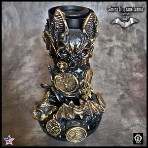 candlestick candle witchcraft black magic ritual altar witch vampire bat skull - Photo 1 sur 24