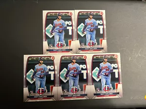 2023 Bowman RC 5 Card Lot rookie card Minn twins #14 Matt Wallner - Picture 1 of 1