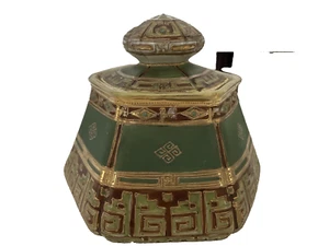 Vtg Antique Early 20Century Nippon Hand Painted Humidor/Urn Vase Style Deco - Picture 1 of 11