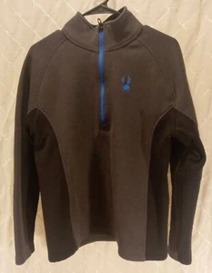 Men's SPYDER Pullover thermal sweatshirt SZ. MED. 1/2 Zip Hi-Collar V-Neck - Picture 1 of 9