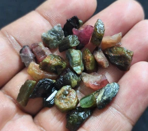 Hermoso Raro Multi Turmalina Cruda 24 Piezas Lote Tamaño 10-15 MM Enorme Piedra Preciosa Suelta - Imagen 1 de 7