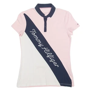 TOMMY HILFIGER Womens Polo Shirt Pink S - Picture 1 of 6
