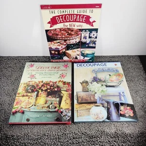 Decoupage Lot 3 Step By Step Guide Techniques Projects Decoration Paper Crafts - Picture 1 of 11