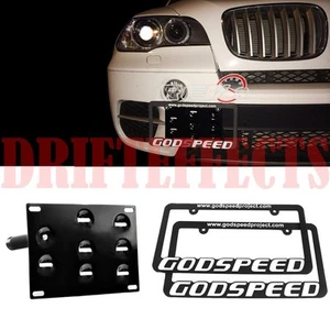 BMW 07-12 X5 LICENSE PLATE TOW HOOK MOUNTING ADAPTOR KIT BRACKET SET+2X FRAMES - Picture 1 of 3