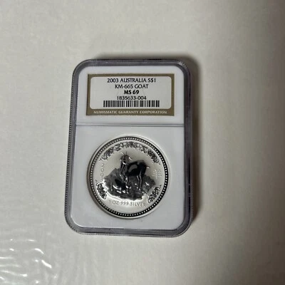 2003 Australia Silver Year Of The Goat MS69 NGC - Image 1 of 2