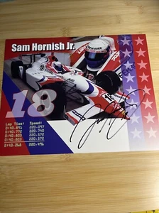 Sam Hornish Jr. Indycar Racing Signed Hero Card - Picture 1 of 2