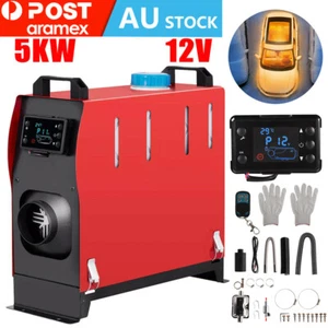 5KW 12V Portable Diesel Air Heater Thermostat Deisel Caravan Motorhome Trailer - Picture 1 of 11