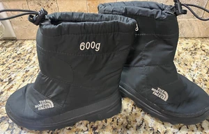 The North Face Winter Bootie 600g Slip On Black Size 5 Pre-Owned - Picture 1 of 11