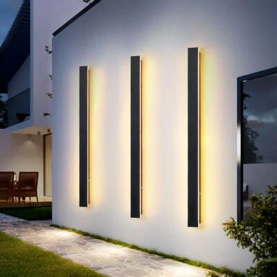 LED Wall Light Sconce Waterproof Outdoor Modern Lamp Exterior Lights Long Strip - Image 1 of 4