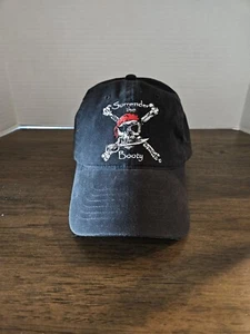 Pirate Surrender The Booty Baseball Cap/ Hat Adjustable Black Cotton  - Picture 1 of 8