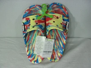 CROCS Marbled Slide Sandals W/Charm SIZE: Men's 8/Women's 10 BRAND NEW!! - Picture 1 of 5