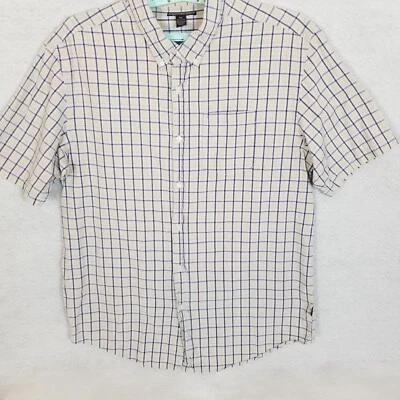 STRING THEORY Men's Button Casual Shirt Plaid Blue Yellow Short Sleeve Size XXL - Image 1 of 4