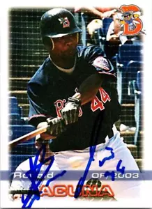 Tarjeta de béisbol autografiada Ronald Acuña (Binghamton Mets) 2003 tribuna #44 - Imagen 1 de 1