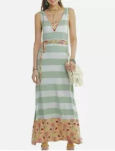 Matilda Jane SEASIDE NACHMITTAG MAXI Kleid groß gestreift Strick Strand Taille zum Binden - Bild 1 von 3