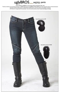 Ugly Bros Aegis-K moto jeans - CE hip & knee protectors - 30 - DuPont Kevlar - Picture 1 of 12