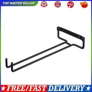 Hanging Stemware Holder Wall-Mount Single Rail Goblet Holder Kitchen Accessories - Picture 1 of 9
