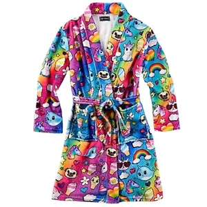 Top Trenz All-Over Rainbow/Unicorno Emojicon Big Girl's 8116 Robe - Nuovo con etichette - Foto 1 di 1