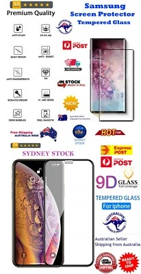 Samsung Galaxy iPhone Tempered Glass Screen Protector SAME DAY DISPATCH SYDNEY ! - Image 1 of 4