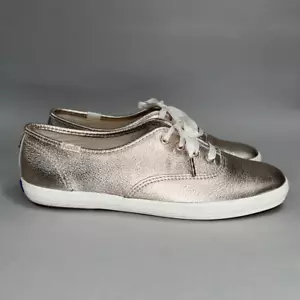 Keds x Kate Spade New York Women's Size 6 Metallic Rose Gold Champion Sneakers - Picture 1 of 12