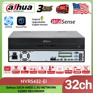 GRABADORA DE VIDEO SMD reconocimiento facial Dahua AI 32CH WizSense 4SATA NVR5432-EI 32MP - Imagen 1 de 17