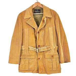 Vintage Campus Outerwear Belted Corduroy Lined Coat Men's 42 - Picture 1 of 15