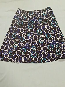 Ruby Rd. Falda para mujer talla L estilo diseño geométrico mezcla de polietileno 16" cintura - Imagen 1 de 9