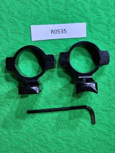 R0535 Redfield 517141 IR S-SPEC 1” Gloss Black Scope Rings/integral bases 1903A3 - Picture 1 of 8