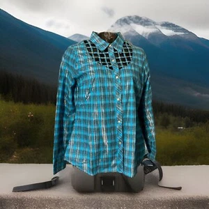 Roper camicia donna western grande bottoni a pressione taglio scollo davanti - Foto 1 di 6