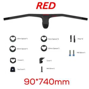 740mm FRASER IC -20° Full Carbon Integrated Cockpit MTB Bicycle Handlebar - Picture 1 of 42