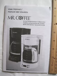 Mr Coffee 12-Cup Coffeemaker User Instruction Manual BVMC-EVX Series Eng/Espanol - Picture 1 of 2