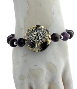 Bracelet Tree of Life Orgone Amethyst WEALTH Psychic Abilities Protection - Picture 1 of 8
