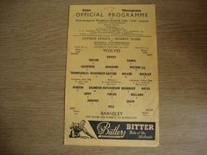 1965/6 Wolverhampton Wanderers Wolves Reserves v Barnsley Res - Central League - Bild 1 von 3