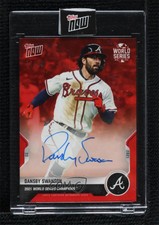 2021 Topps Now Atlanta Braves World Series Champions Red /10 Dansby Swanson Auto
