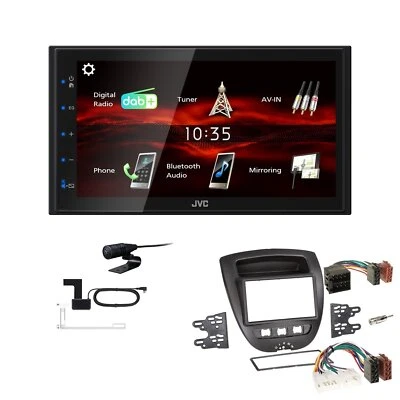 JVC KW-M180DBT 2DIN DAB+ Autoradio für Citroen C1 2005-2014 schwarz - Bild 1 von 4