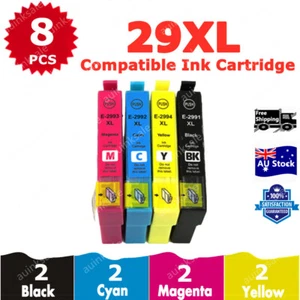 8x Compatible Ink Cartridge 29XL 29 XL For Epson XP235 XP245 XP432 XP435 XP442 - Picture 1 of 6