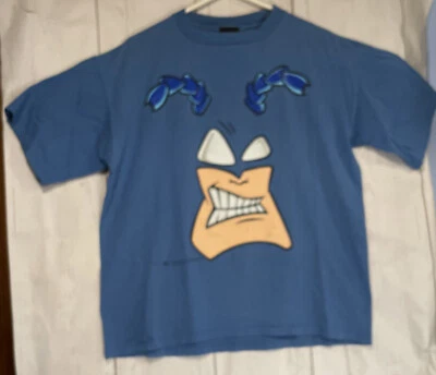 Camiseta The Tick 1994 Fox Blue Head Face talla XL True Vintage Agujeros Envejecidos Foto 1 de 4