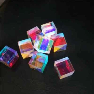 8 PCS 2.2X2.2X2.15cm Defective Cross Dichroic X-Cube Prism RGB Combiner Splitter - Picture 1 of 13