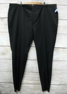 Austin Reed Suit Pants Mens 52R Black Wool Flat Front Suit Pants New - Picture 1 of 4