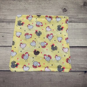 Jar Gripper, Handmade Jar Opener, Yellow with Chickens - Picture 1 of 2